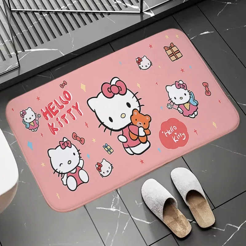 Sanrio Hello Kitty Friends Cartoon NonSlip Carpet Mat Rug Bathroom Door Home Decor Welcome Mat Door Mat Entrance L251016