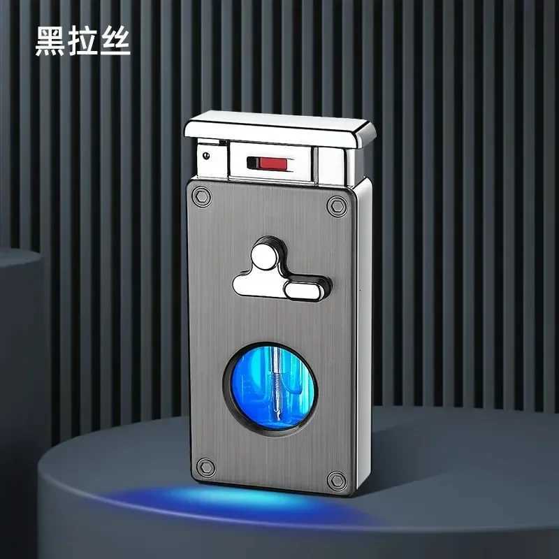 Dual Flame Smart Voice Control Lighter Touch Ignition Rechargeable Windproof Cigarette Lighter Colorful Design Outdoor Home Use C251016