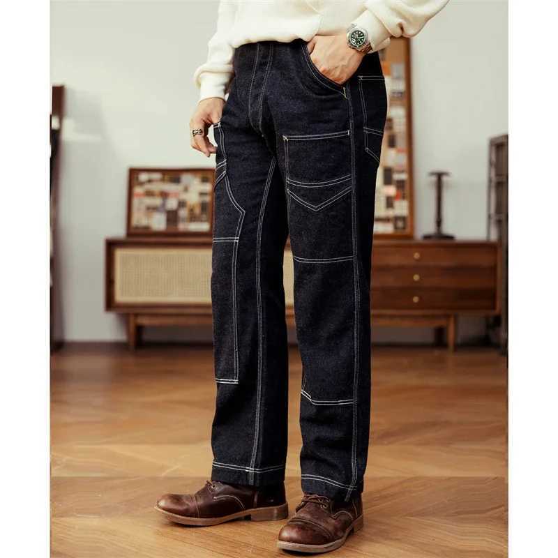 Red Tornado Retro Derrickman Pants American Casual Style Mens Jeans Amekaji X251016