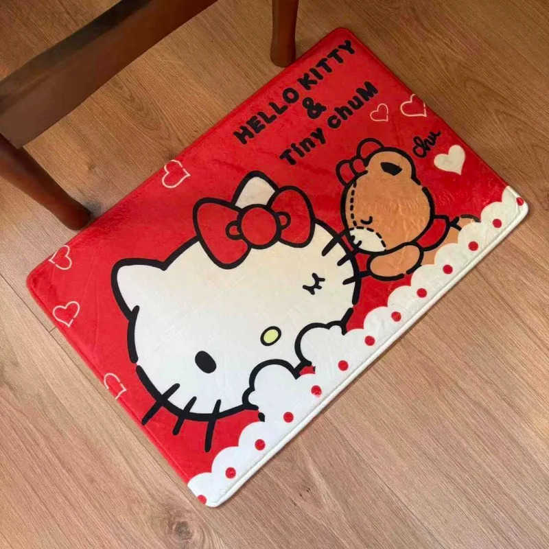 Sanrio Cute Hellokittys My Melody Keroppi Specialshaped Floor Mat Household Sanrios Kawaii Short Hair Nonslip Bathroom Foot Mat Gift L251016
