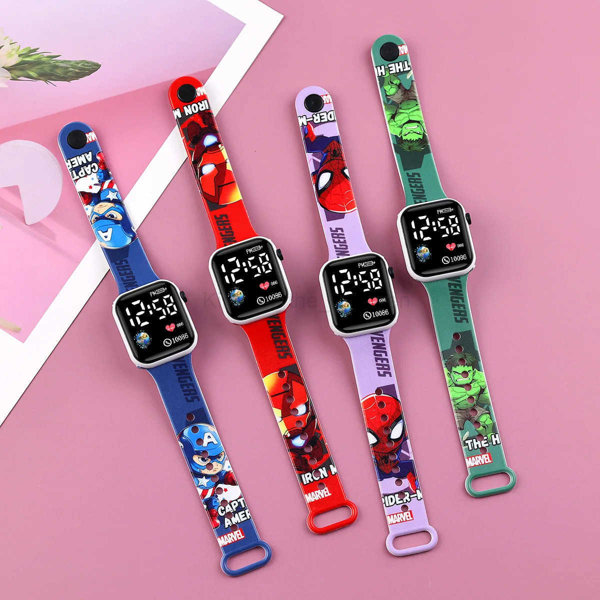 Disney Fashion Cartoon Spiderman Children Watches Girls Reloj Inteligente Para Nios Nia Reloj Digital Watch Women Relgio Infantil H251016
