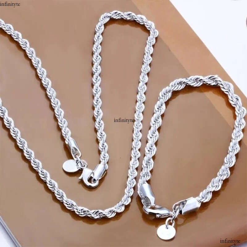 Custom 4mm 5mm 6mm Sier for Men Hip Hop Iced Out Clasp Moissanite Rope Chain