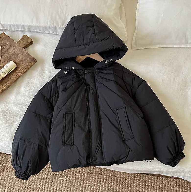 Parkas 2025 Korean Kids Down Jacket Chic Winter Puffer Coat with White Duck Feather Warm Outerwear for 48Y Toddlers ChildrenT251016