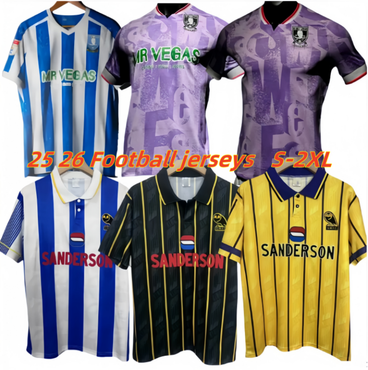 25 26 Sheffield Wednesday soccer jerseys 2025 Will Vaulks Callum Paterson Michael Smith Tyreeq Bakinson Mallik Wilks football shirts 93 94 95 retro jersey
