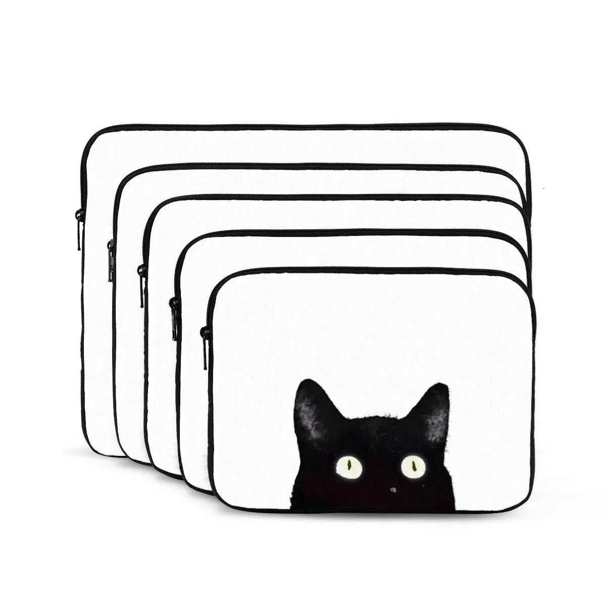 Black Cat Peeking Up Notebook Laptop Bag Case Pouch 10 12 13 15 17 Inch For Macbook Air Pro Tablet Shockproof Case BagW251015