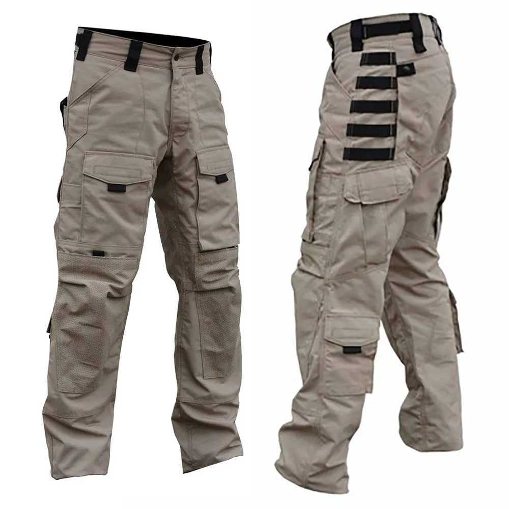 Field Combat Tactical Pants Mens Multipocket Multicam Camouflage Training Work Trousers Outdoor Hunting Hiking Cargo Pants J251103