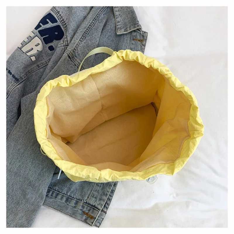 Women Backpack Preppy Style Versatile Commuting Backpacks Student Travel Casual Sports Color Clashing Drawstring Nylon BagT251016