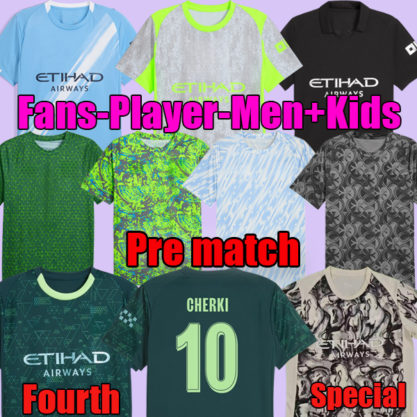 25 26 man city SOCCER JERSEYs BERNARDO DOKU SILVA fans player DE BRUYNE GRELISH 2025 football kit tops shirt men kids kit sets