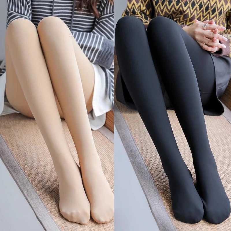 Winter Warm Pantyhose Woman Fleece Warm Thicken Thermal Tights Sexy Stockings Slim Elastic Velvet Pantyhose Female LeggingsT251016
