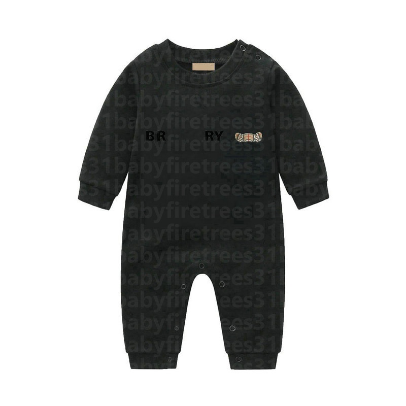 In stock HOT newborn kids Bodysuit Rompers baby Boys girls Fashion designer print luxury cotton Long sleeve jumpsuit climbing clothes XXYYJO98