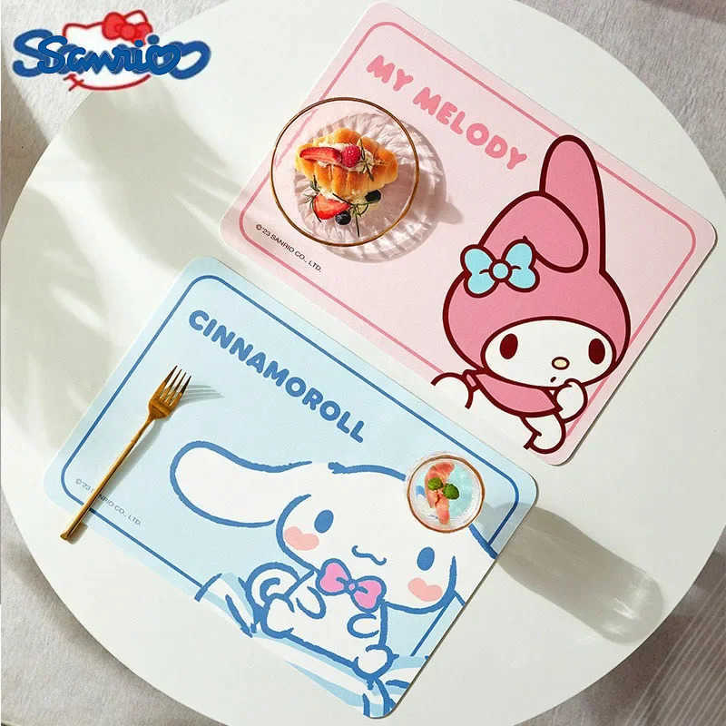 Sanrio Hello Kitty Placemat Melody Insulated Table Mat Cinnamoroll Waterproof and Oilproof Highend Dining Table Mat Home Goods L251016