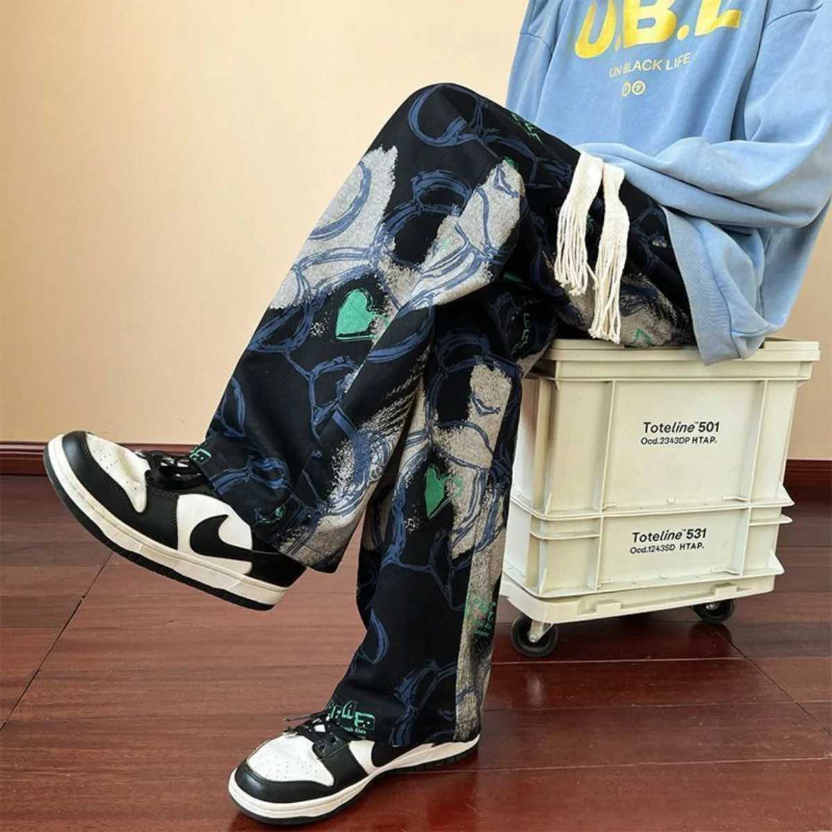 Mens Clothing Casual new Premium Summer Sporty Lightweight Thin printing Long Pants Straight Leg Comfortable Breathable J251203