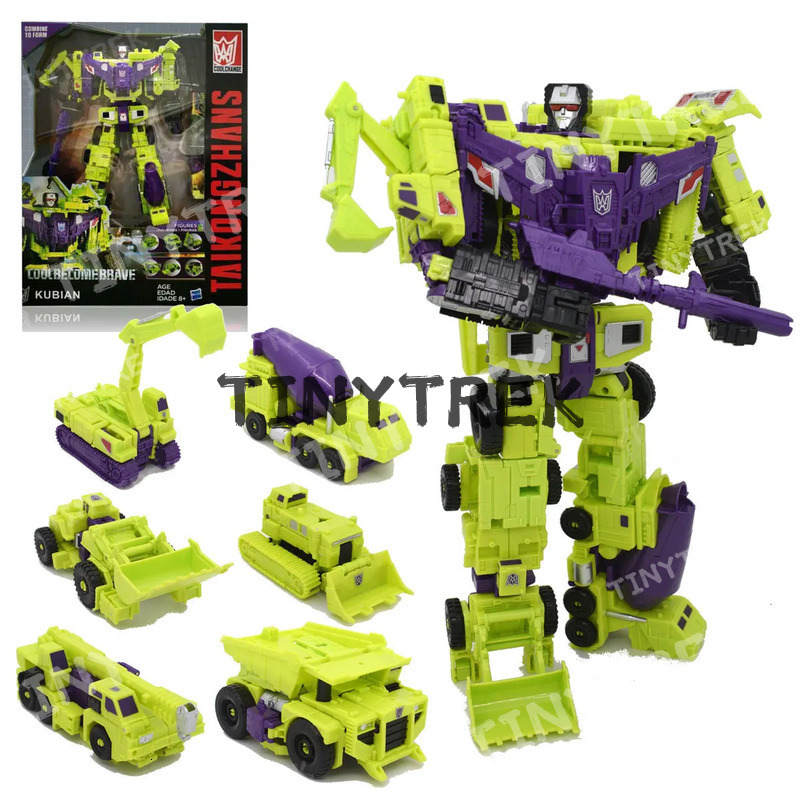 Novelty Games HZX 6In1 Devastator Haizhixing Transformation Toys Anime Action Figure KO G1 Dwe76 Robot Aircraft Engineering Vehicle Model NO Box 230206