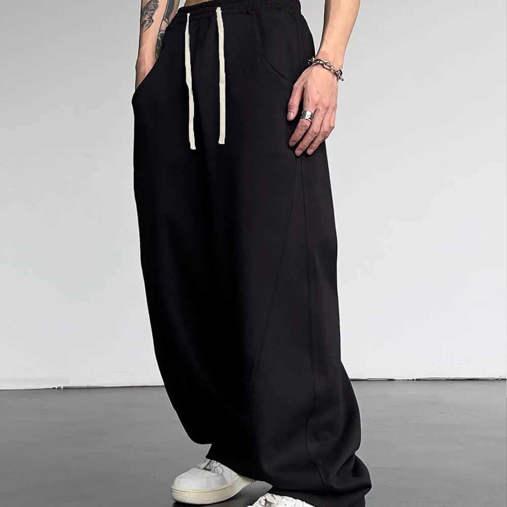 Traf Mens Jogging Straight Sweatpants Street Style Solid Colour Drawstring Casual Pants Four Seasons Casual Mens Pants J251203