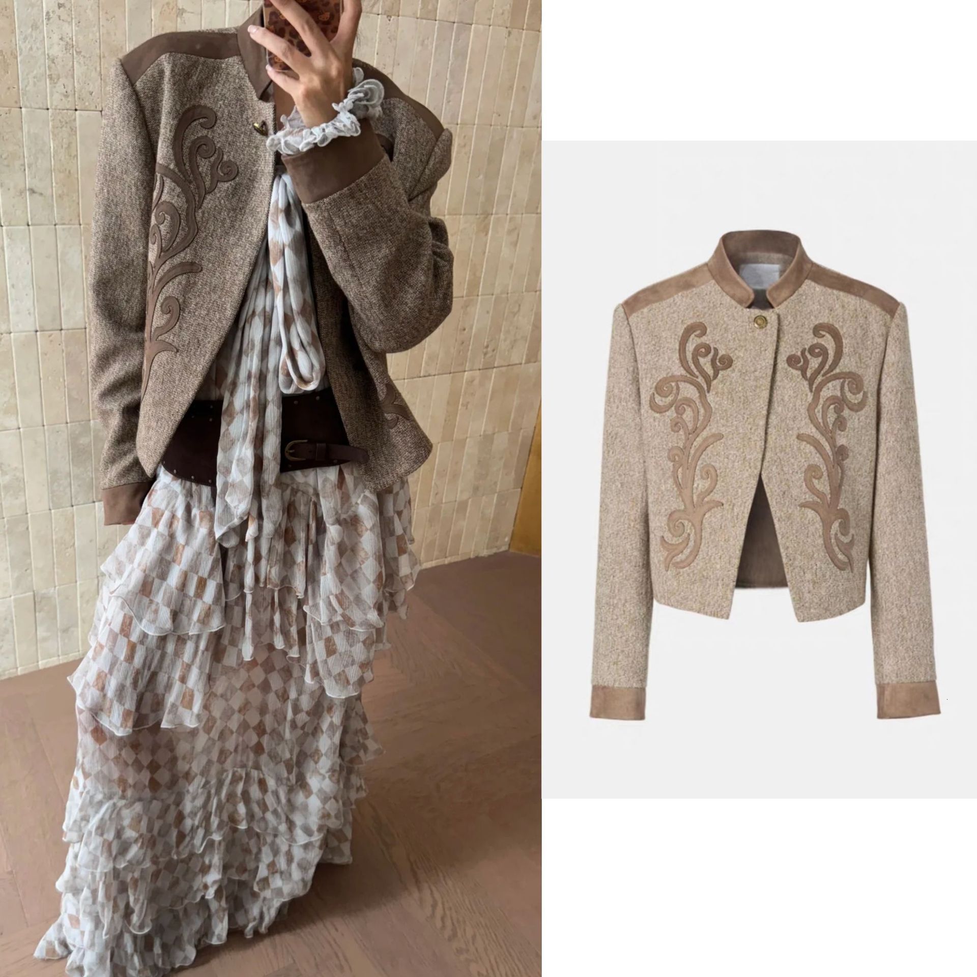 2025 Autumn/Winter design New Top Premium Edition Laser Embroidery Patch Designer Jacket Wool Jacket Nomad Style Jacket Design Top