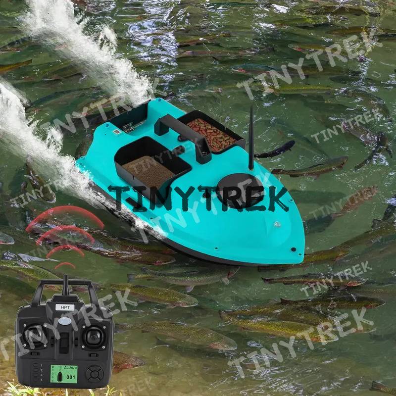 600M Fishing Bait Boat GPS Remote Control 90Min Dwe76 Standby Lithium Battery Blue 250218