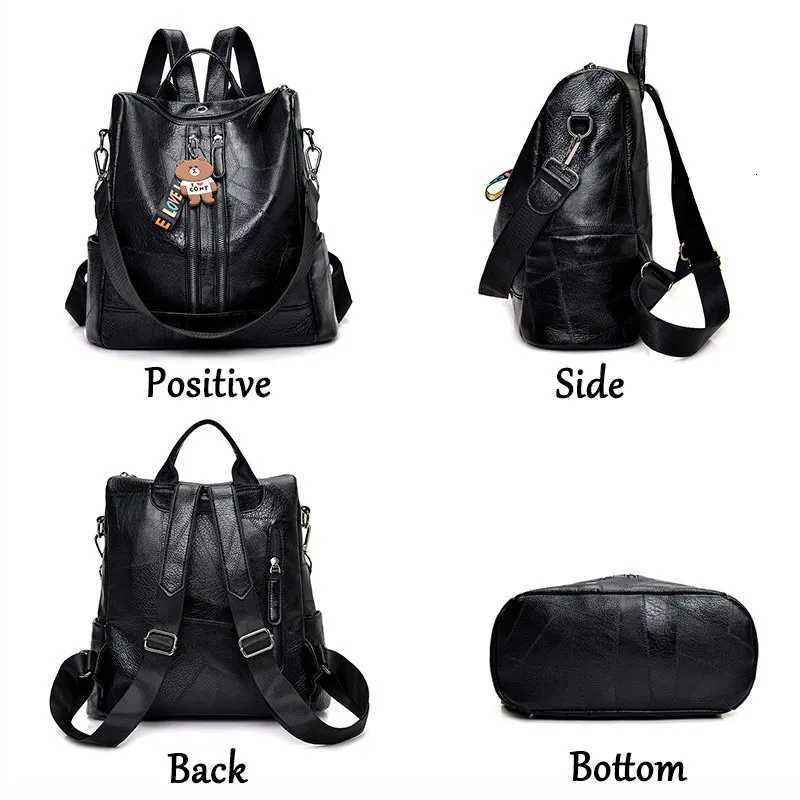 Women Backpack Female High Quality Soft Leather Book School Bags For Teenage Girls Sac A Dos Travel Back pack Rucksacks MochilasT251016