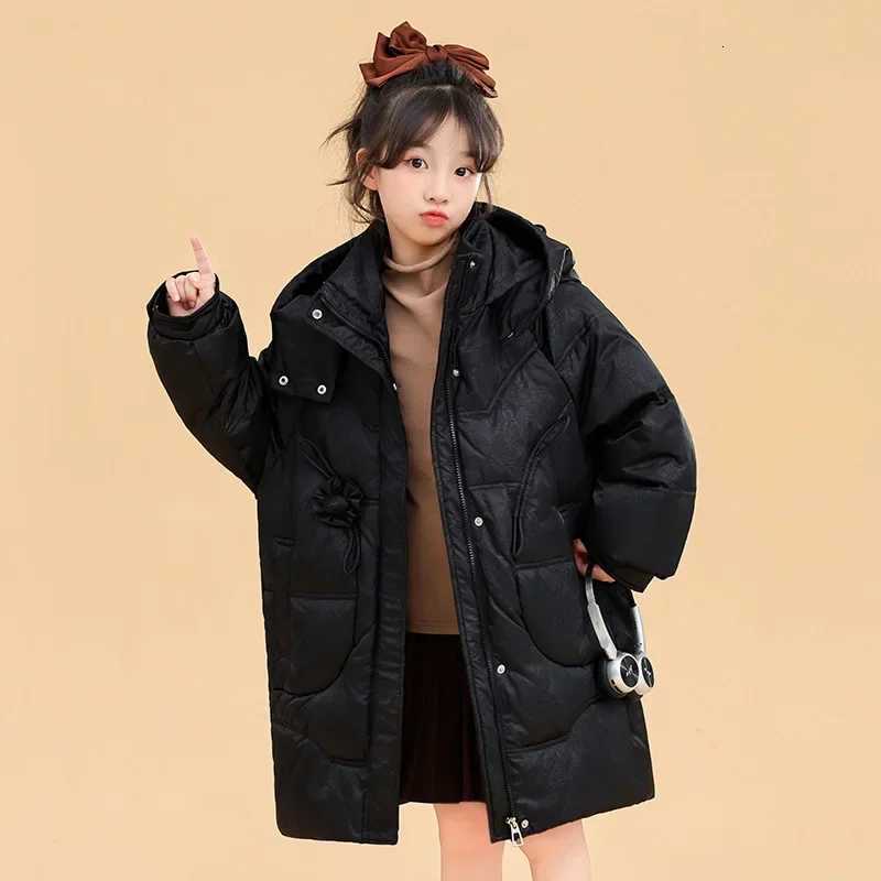 Children Girls Down Jacket New Winter Hooded Coat Fashion Kids Korean Outerwear Teenagers Thick Warm Parkas 9 11 12 13 14 YearsT251016