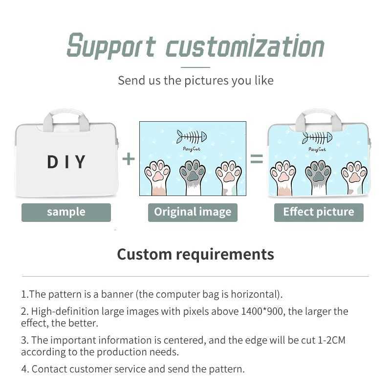 Laptop Bag Laptop Case Multi Size 12 13 14 15 17 inch Cartoon Bag Computer Waterproof Hand Bag for MacbookHPLenovo AcerAsusW251015