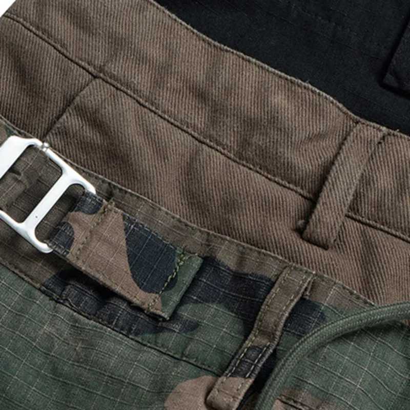 HKSH Spring Autumn New Men Tide High Street Patchwork Fake 3piece Belt Waist Design Chic Casual Straight Cargo Pants Ins HK6055 J251203