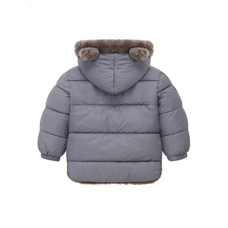 Kids Winter Add Velvet Cashmere Thick Warm Jacket Boys Girls Hooded Parka Coats Outer Garment Casual Clothing For 16 Years OldT251016