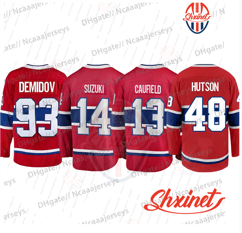 Men Women Youth Hockey Jersey IVAN DEMIDOV Nick Suzuki Cole Caufield Lane Hutson Slafkovsky Brendan Gallagher Jake Evans Laine Christian Dvorak