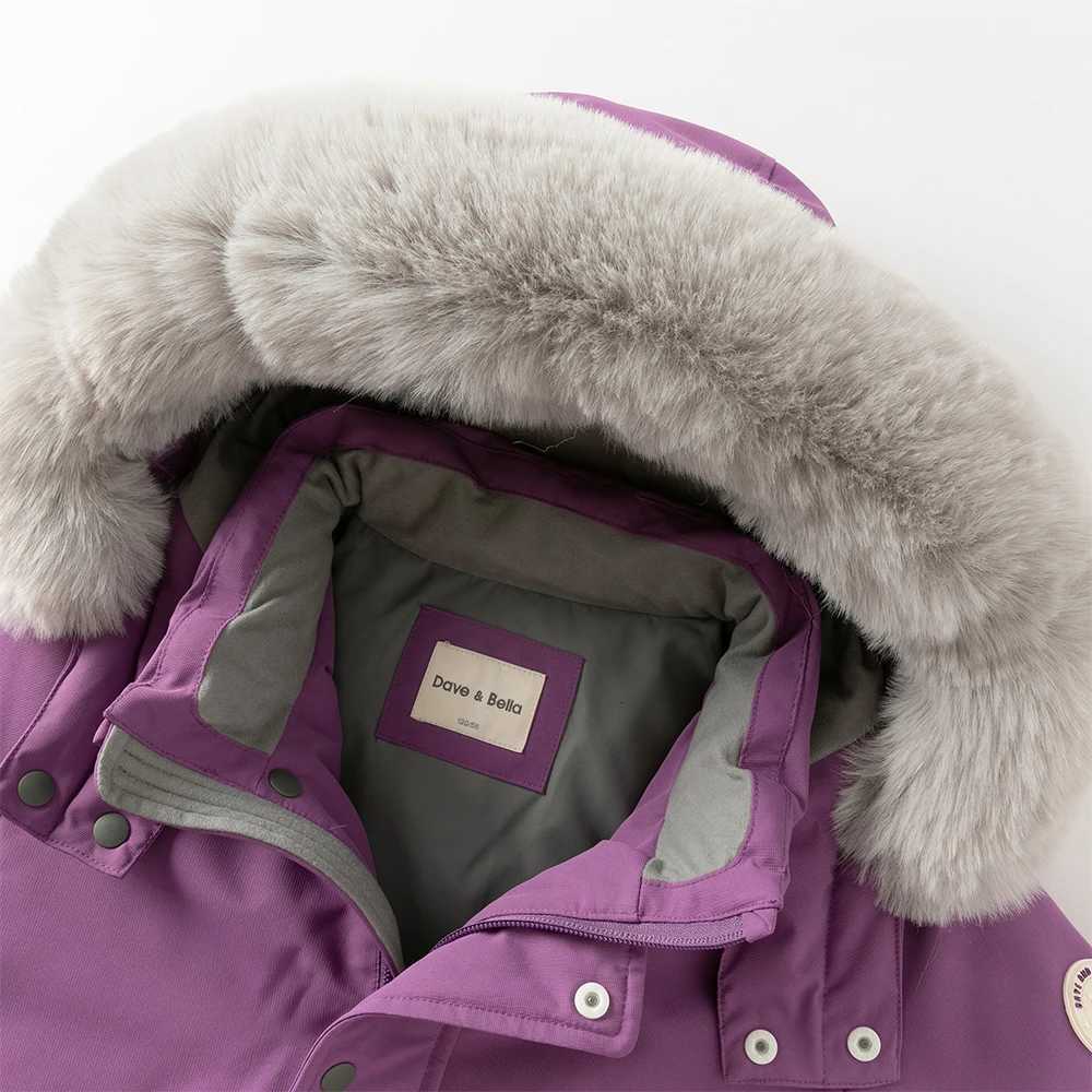 Dave Bella Girls Thicken Down Parka Hooded Jacket Children Winter Warm Down Coats Windproof Outwear Clothes DKH19334AT251016