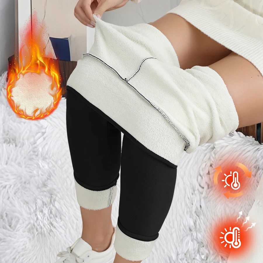 Velvet Women Leggings Autumn Winter Warm Fleece Tights High Waist Thicken Prevent Cold Legging Elastic Slim Solid Color TightT251016
