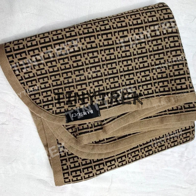 Cotton Baby Swaddle Blanket With Embroidered Letters - Dwe76 Unisex For Boys & Girls