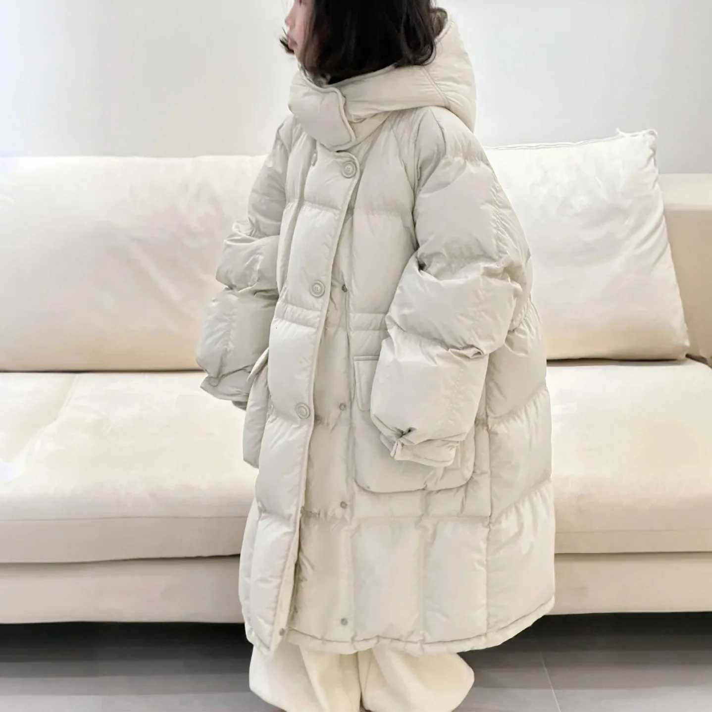 Korean Childrens Clothing Baby Down Cotton Jacket Thick Westernstyle New Style Baby Medium Long Style Cotton JacketT251016