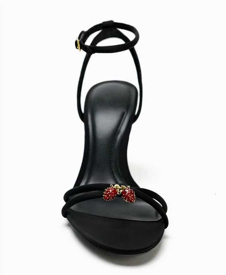 Elegant Cross Straps 10cm Thin High Heels Women Sexy Open Toe Heeled Sandals Luxury String Bead Decoration Party Dress Shoes Z251015