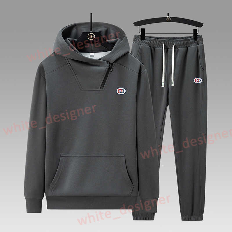 Designer Men's Tracksuits Cotton Hooded Sports Suit Men 2025 Autumn New Trendy Knitted Pullover Sweatshirt Sweatpants Casual Two-piece Set for men