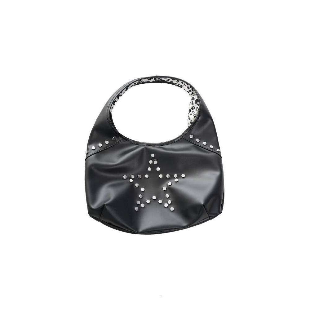 Brand Retro Motorcycle New Wax Leather Cool Croissant Bag Rivet Design Shoulder Crossbody Dumpling Armpit Bags Suotong251016 Suotong251016 Suot251017