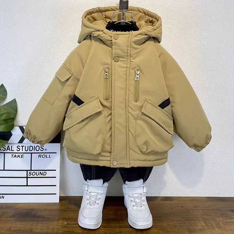 Kids Boy Lightweight Down Jacket Autumn Winter Coats Children Girl Warm Hooded Outerwear Teen Casual Cotton Clothes A09T251016