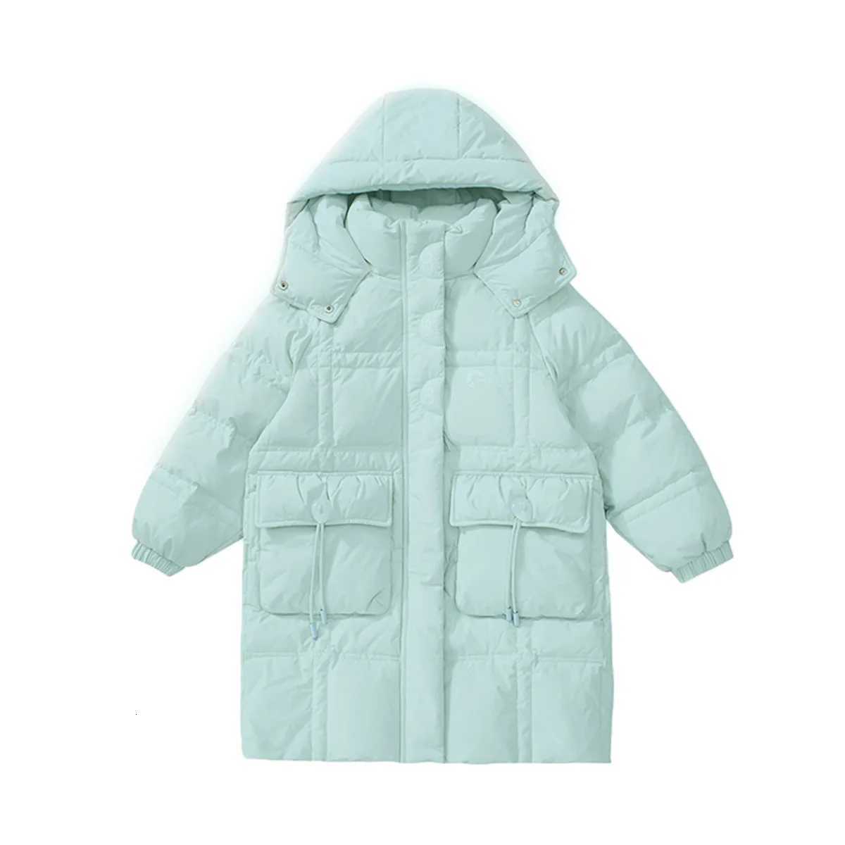 Winter Warm Girls Long Hooded Zipper Puffer Jackets School Kids Thick Cotton Lined Coat Top Children Outfit Windbreaker 516 YrT251016