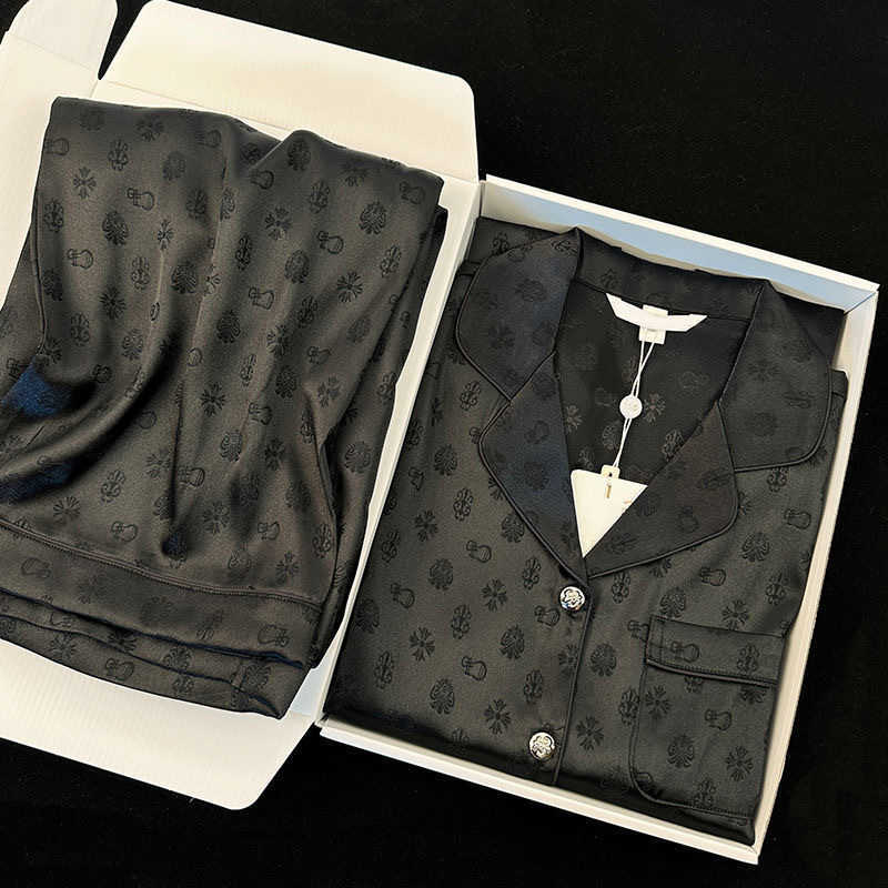 Luxurious home clothing Ice Silk Pajamas for Women Jacquard Light Luxury Ladies Homewear Long Sleeve Long Pants Cardigan Spring Summer Set abc Y251016