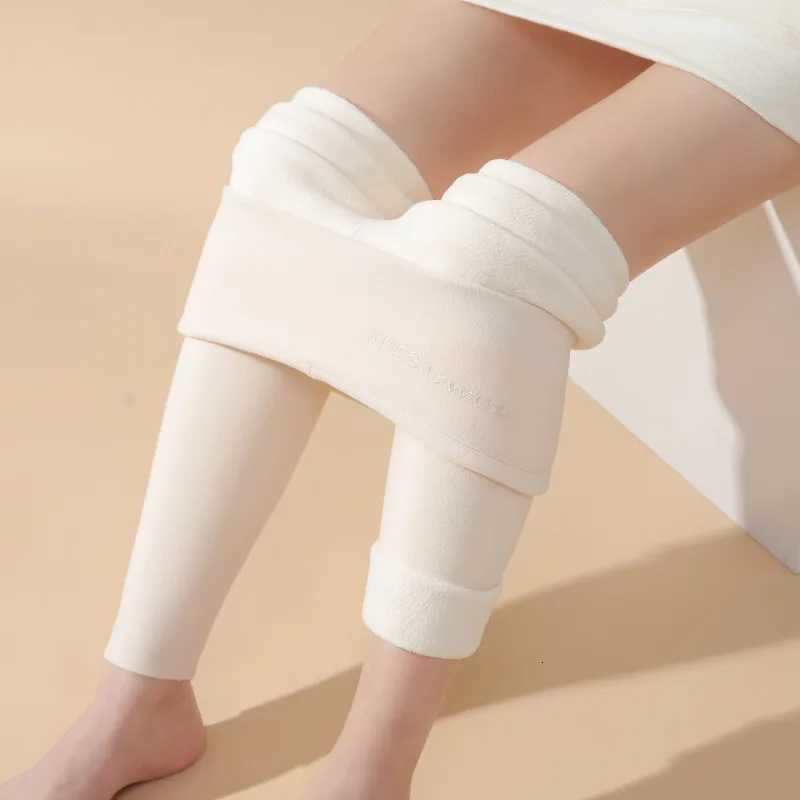 High Waist Thickened Trousers Women Fashion Letter Print Fleece Lined Warm Leggings Woman Winter High Spandex Soft Leggings LadyT251016