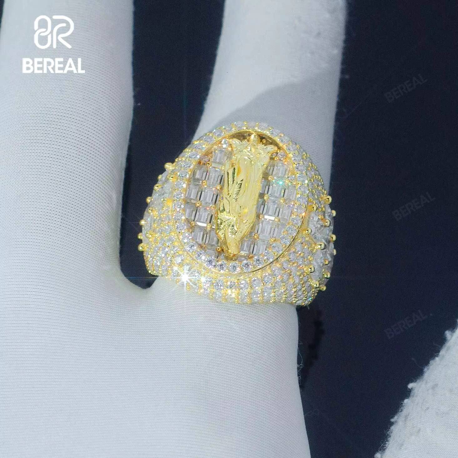 Custom Lab Grown Diamond Jesus Ring Men Women Jewelry Hip Hop Style Iced Out 925 Silver Vvs Lab Created Diamond Ring Jewelry