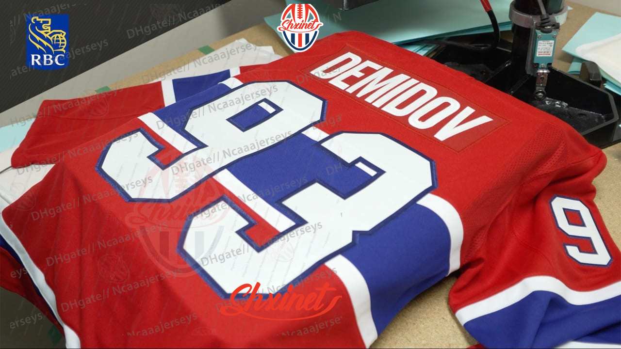 Stitched Hockey Fan Jerseys: Demidov, Hutson, Caufield, Suzuki, Slafkovsky - Red Color, Sizes S-XXXL