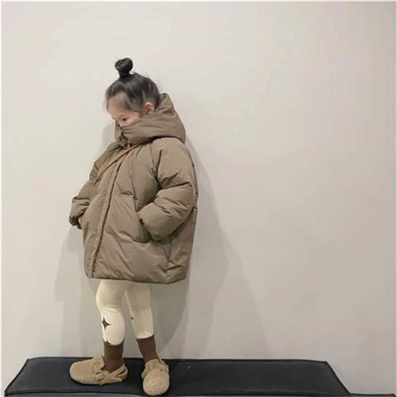 Girls Down Coat Jacket CottonWindbreak Snowsuit 2025 Khaki Warm Thicken Winter Parka OuterwearChildrens ClothingT251016