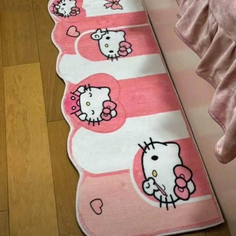 Sanrio Hot Hello Kitty Carpet Foot Mat Bedroom Floor Mat 12040Cm Room Bedroom Living Room Decoration Household Kawaii Anime New L2510161