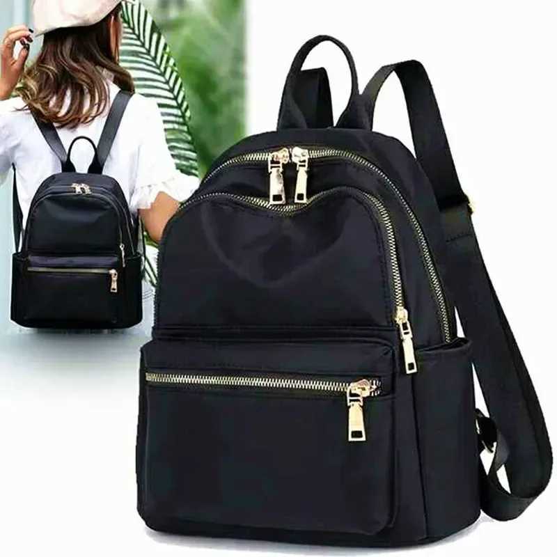 Fashionable Large Capacity Womens University Backpack Waterproof Laptop Bag Travel Leisure Bag Simple Versatile Shoulder BagT251016