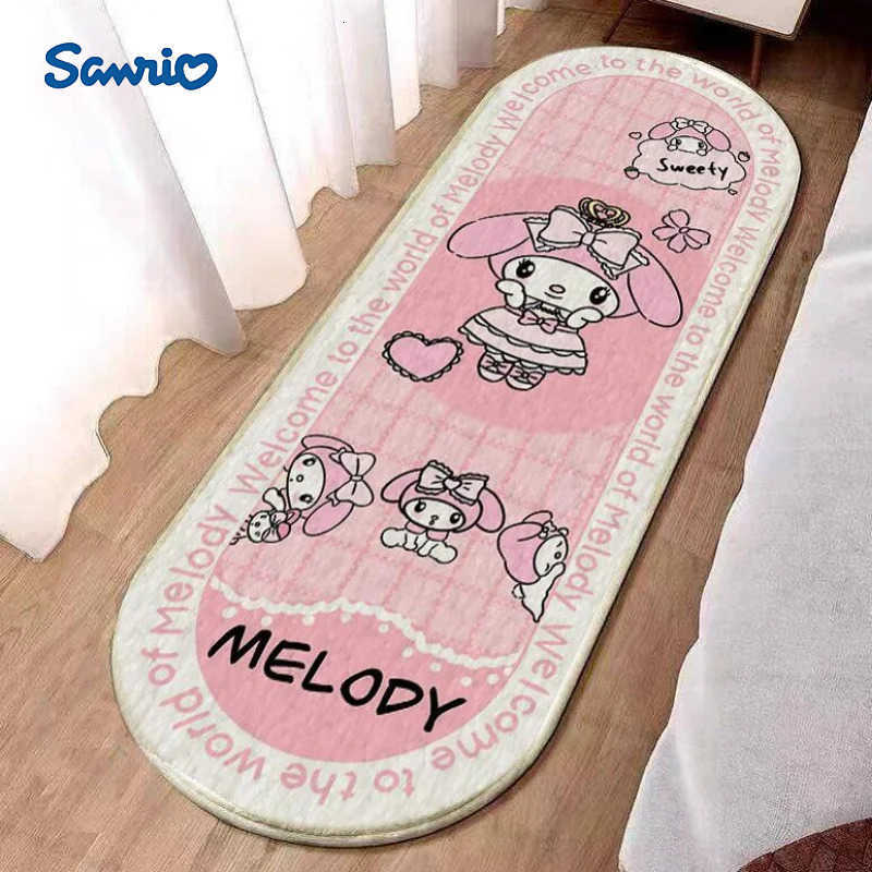 Sanrio Hot Hello Kitty Carpet Foot Mat Bedroom Floor Mat 12040Cm Room Bedroom Living Room Decoration Household Kawaii Cartoon L251016