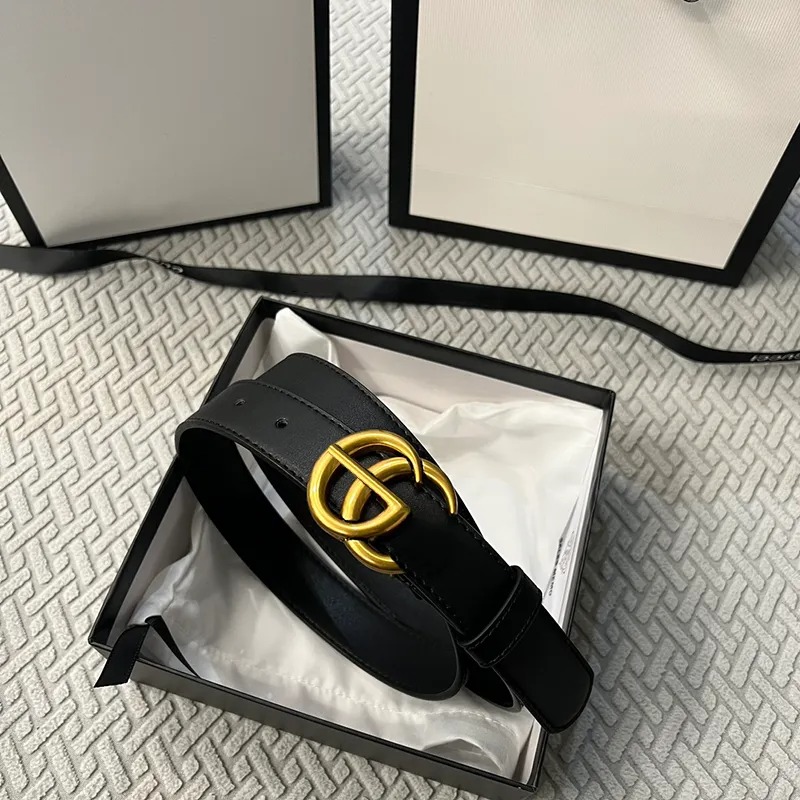 belts designer for Men Women Double sided leather belt Golden Buckle 3.0cm width Classic simplicity and fashion High quality nice bgfnjh