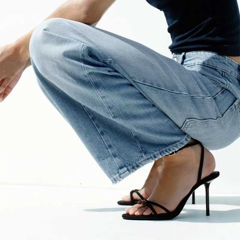 Elegant Cross Straps 10cm Thin High Heels Women Sexy Open Toe Heeled Sandals Luxury String Bead Decoration Party Dress Shoes Z251015