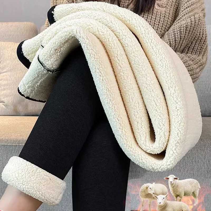 Women Lamb Fleece Legging Seamless High Waist Thick Thermal Legging Trendy Winter Warm Female Tights Insulated Pantalon PantsT251016