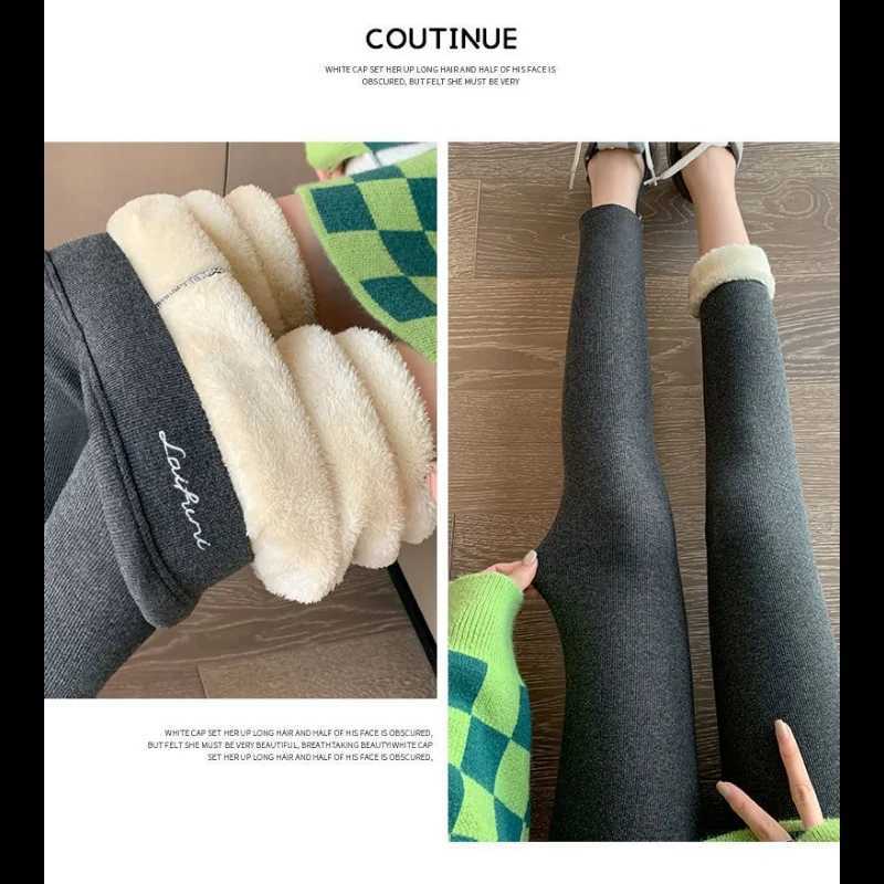 Thickened Velvet Leggings for Women Autumn Winter Lamb Velvet Cotton Pants Extra Thick High Waist Warm PantsT251016