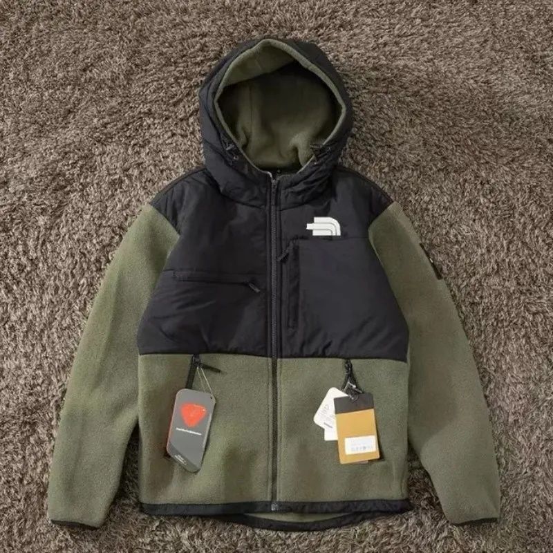 Hot sale High quality Men Norths Polar Jacket Designer Fleece Hooded Jacket Leisure Thickened Collar Cotton Cardigan Fashion Outdoor Sport Windbreaker Warm Coat