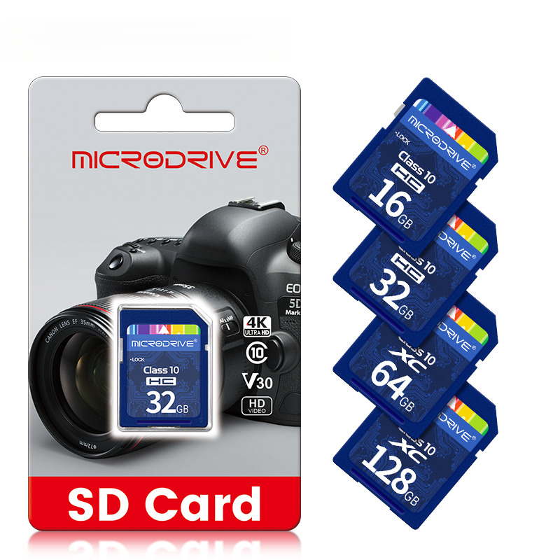 Standard SD Card 8GB 16GB 32GB 64GB 128GB 256GB Class 10 SDHC SDXC C10 Full Size Flash SD Normal Size Memory Cards For Camera