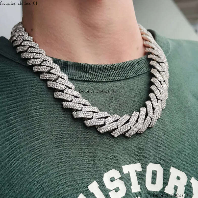 Hot Sell Hip Hop Jewelry Pendants VVS D Color Moissanite Chain Necklaces Sier Zircon Brass Men Cuban Link